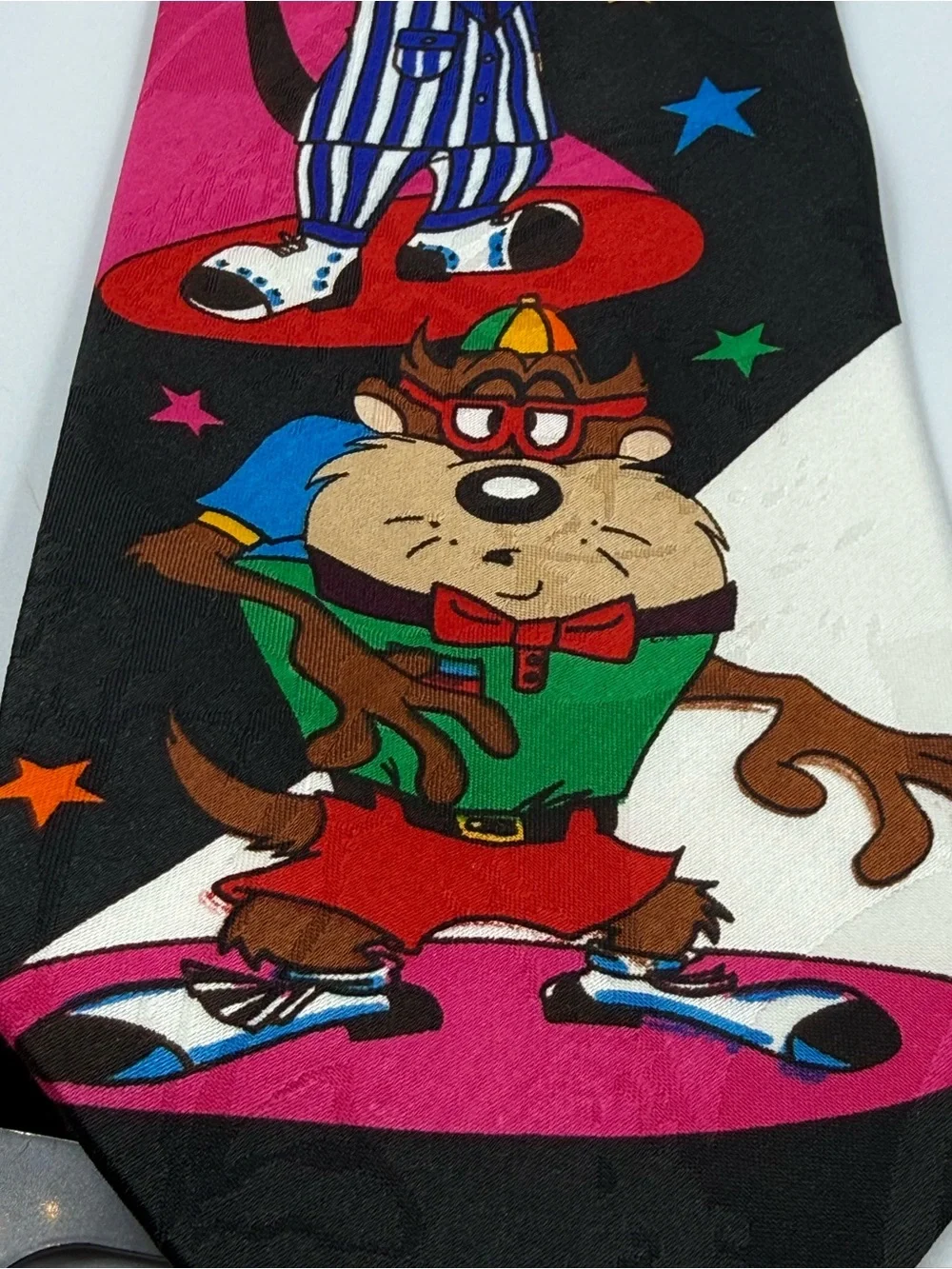 Looney Tunes Mania 1993 Tie Nerd Taz Marvin The Martian Daffy Bugs and More New